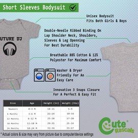 Custom Boy & Girl Baby Bodysuit Future Dj Style B Funny Cotton Baby Clothes Oxford Gray Design Only 18 Months
