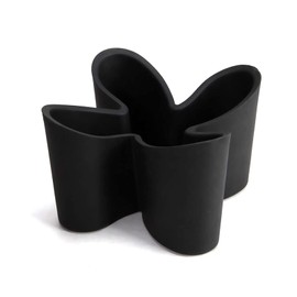 Khakho Flower Shape Remote Control Holder,Desk Organizer Storage Container, Office Supplies Desktop Organizer Rack,Multi-Functional Pencil Holder (Black)