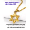 Richsteel Gold Star Of David Necklace for Men Jewish Jewelry
