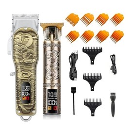 Razors Full Metal Professional Electric Hair Clipper Set, high Power USB Charging Hair Cutting Machine, Sharp Trim Easy to use Fast(Fairy Crane Suit)