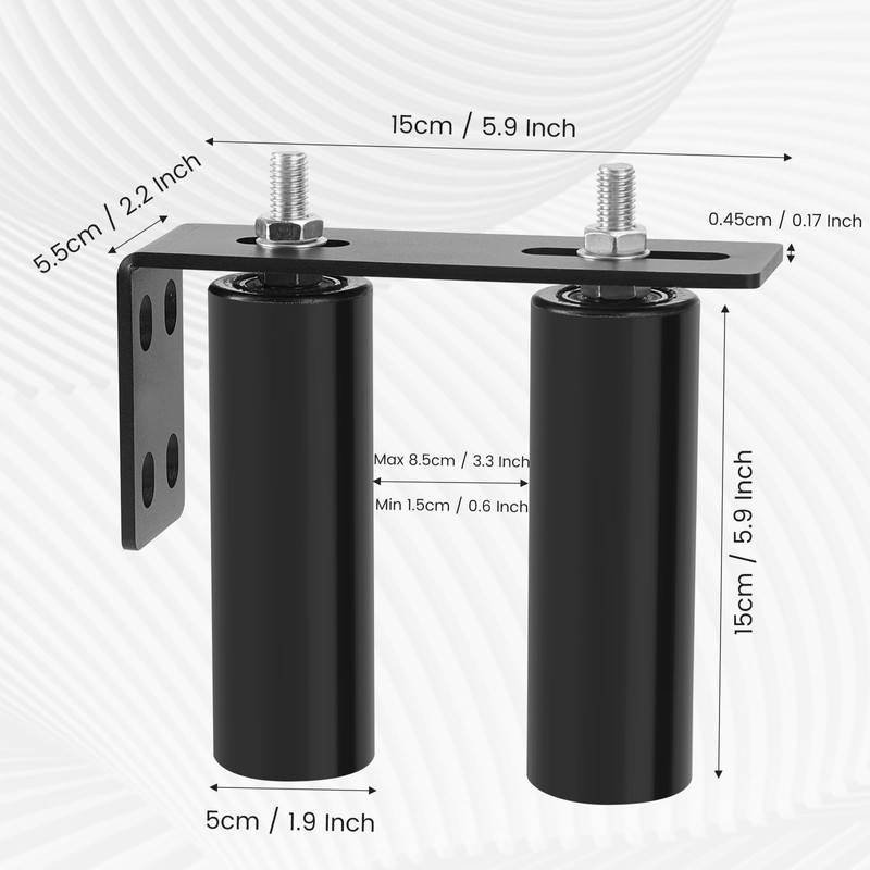 6"Gate Roller Guide,Sliding Gate Hardware with L-Sliding Gate Brackets,Sliding Gate