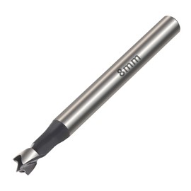 Vearter 8 mm Forstner Drill, Multi-tooth Wood Drill Bit Made of Steel with High Carbon Content with Round Shank, Hole Drill Bit for Wood, Solid Wood, MDF, Plastic, Chipboard, Plywood