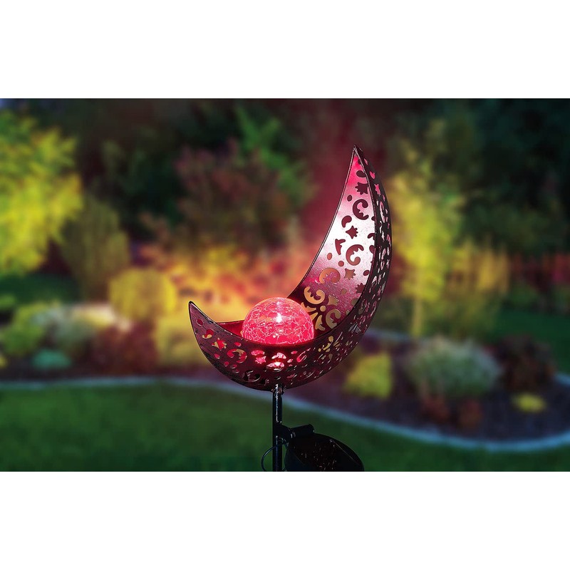 Lunartec Garden Decoration Solar: Solar Moon Light with RGB LEDs
