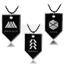 Destiny Necklace Hunter Warlock Titanium Pendant Emblem Necklace Ghost Iron Banner 2 Pack of 3