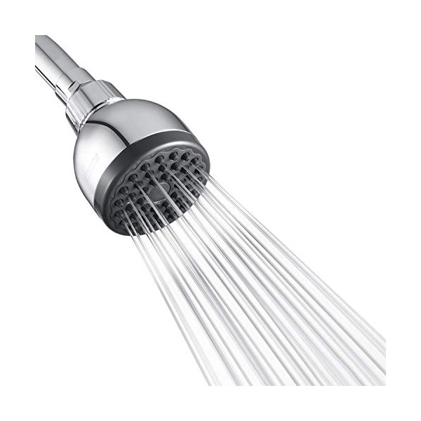 AMAZING FORCE High Pressure Shower Head 3 Inches Anti-clog Fixed