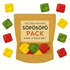 SÖPÖSÖPÖ Scandinavian Treat Pack – Alphabet Fruit Gummies – 150g Nordic Candy Bag – Juicy, Chewy & Colorful – soposopo Pack