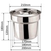Bain Marie Round Pot & Lid Stainless Steel Soup Gravy