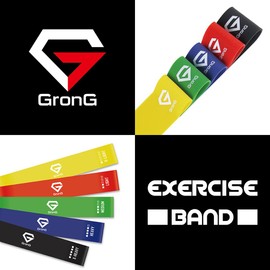 GronG Training Tube, Band Type, Outer Diameter 12.2 inches (31 cm), Set of 5, Multi-Colored