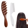 Wooden Massage Loc Brush, Natural Sandalwood Loc Brush for Dreads,