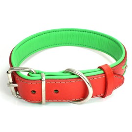 Unbekannt Sulla Real Leather Padded Handmade Dog Collar in Fashionable Colours Braided M/L/XL/XXL