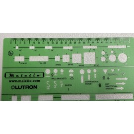 RAPIDESIGN Rapid Design R-327 Lighting Fixtures Drawing Stencil Template