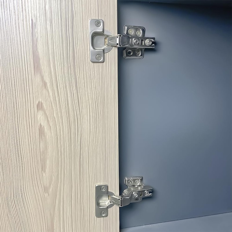 Pack of 4 Wardrobe Hinges, Soft Close Hinges for Cupboard