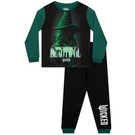 wicked Pajamas | Elphaba Girls Pajama Set | Girls Pjs | Long Sleeve Pajamas | Black 8