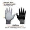 Truper GU-111, Guantes de nylon recubierto de poliuretano, puño tejido,