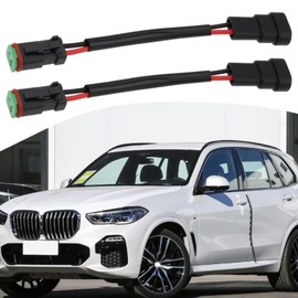 ECSiNG 2 pieces 9006/HB4/9005/HB3 male to 2-pin DTP female adapter for LED light DIY retrofit