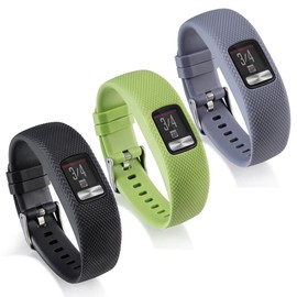 Compatible for Garmin Vivofit 4 Band, Newest Silicone Replacement WatchBand Strap Band Wristband for Garmin Vivofit 4(No Tracker (3Pcs,002, Small)