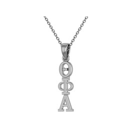 King Greek Theta Phi Alpha Necklace 18" - Sterling Silver