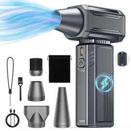 Compressed Air Duster,130000RPM Electric Duster,Stepless Speed Mini Air Blower,Replace Canned Air Duster,Cordless Rechargeable Jet Fan Blower for Keyboard Computer Car Cleaning Dry-Dark Gray