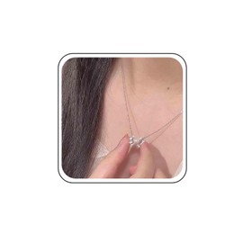 Xmsrn Vintage Crystal Bow Pendant Necklace Rhinestone Bow Choker Necklace Pink Crystal Necklace Boho Pearl Choker Necklace For Women, Zinc, No Gemstone