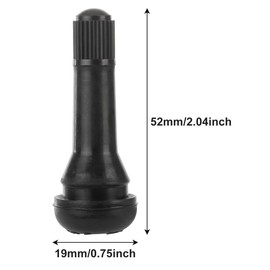 Elsjoy 100 Pack TR414 Tire Valve Stems, Tubeless Rubber Snap-in Tire Valve Stem, Short Black Tire Valve Stem, Fits 0.453 Inch Rim Holes on Standard Vehicle Tires
