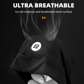 ROCKBROS Cycling Base Hat Summer UV Protection UPF 50+ Cycling Cap Underhelmet Hat Breathable and Quick-Drying Headwear Cycling Cap for Outdoor Sports Cycling Unisex Black