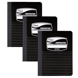 Mead Composition Book/Notebook, Wide Ruled Paper, 100 Sheets, 9-3/4" x 7-1/2"... - Pack of 3