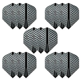 Harrows Silika No2 Dart Flights | 5 x sets Darts Flights (15 Flights Total) I 100 Micron Dart Flights I Premium Extra Strong Made in UK I Professional Darts Accessories I Black Dart Flights