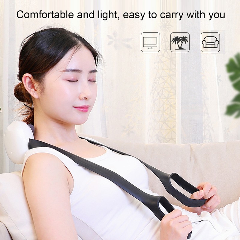 Electric Neck Massager Hot Compress Kneading Portable Cordless Neck Care