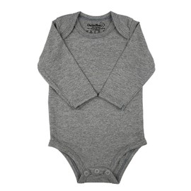 123 Bear Baby Bodysuits Soft Cotton Spandex Long Sleeve and Short Sleeve, Gray 2-pack Long Sleeve, 6-12 Months