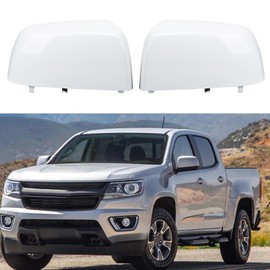 White Directly Replacement Side Mirror Covers Caps for 2015-2022 Chevy Colorado and GMC Canyon, OE Part Number:23191151, 23191153 (White)
