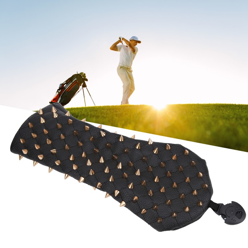 Rivet Wooden Club Protection Headcover Unique PU Waterproof Golf Putter