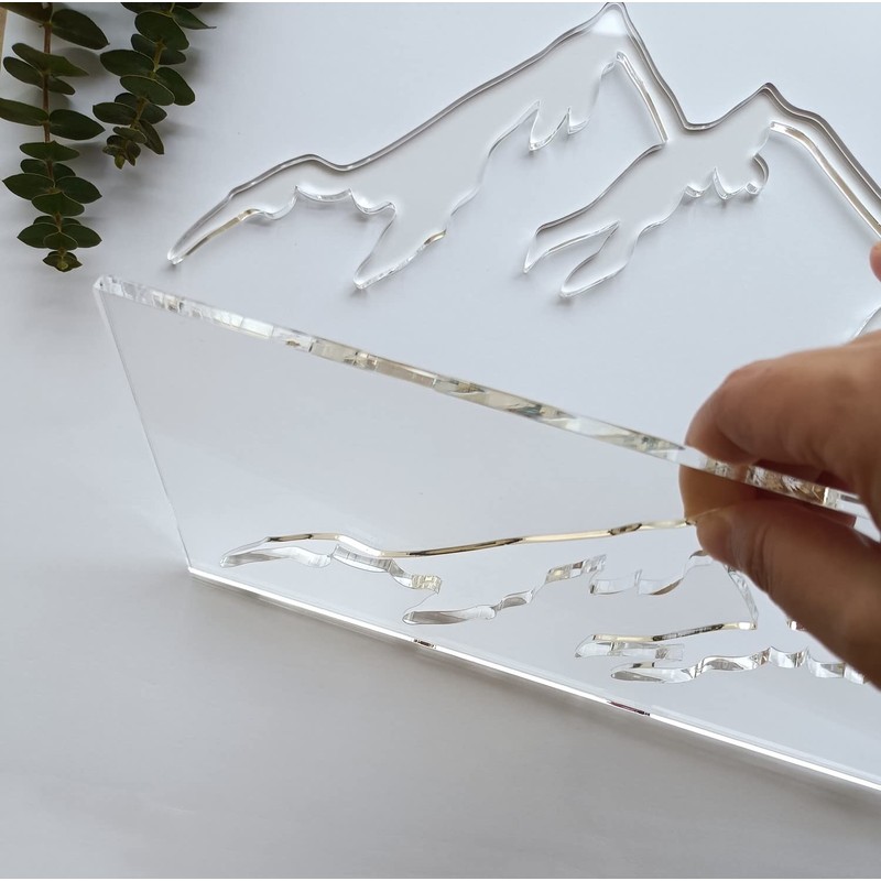 Mountain Range Router Template,Acrylic Router Template,Charcuterie Board Template for Woodworking&Craft
