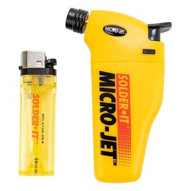 Solder-It Micro-Jet Torch (MJ-300) | Butane Torch Lighter with Safety Lock and CF-30 Butane Refill Fuel Cell | Multi-Use Piezo Electric Lighter, Blow Torch, Soldering Tool, Grill Lighter, and More