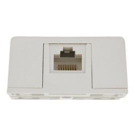 Leviton 8P8C Screw Terminal, Surface Mount Jack, 40278-W, White