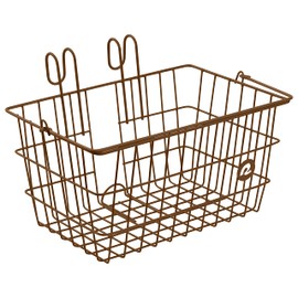 R﻿etrospec Apollo-Lite Lift-Off Front Bike Basket, Lightweight Steel ﻿with Integrated Detachable Hooks and Built-in Handle for Easy Assembly and Portability