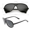 zeroUV - Oversize Flat Top Polarized Lens Aviator Sunglasses 61mm