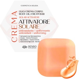 Sun Activator - Solid Body Oil: Tan Accelerating Cream with Moisturising Astaxanthin - The Strongest Tanning Lotion with Argan Oil, Shea Butter, Cocoa and Coconut Oil - Vegan