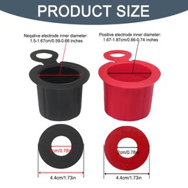 Lyxheth 8PCS Car Battery Terminal Cover, Battery Terminal Protector, Vehicle Top Post Caps with Washers, Car Accessories Plastic Auto Positive Negative Insulating Protective Covers for Most Vehicles