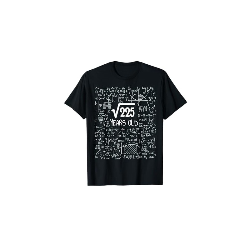Square Root of 225: 15 Years Old 15th Birthday Design