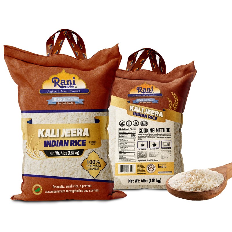 Rani Kali Jeera Indian Rice 64oz (4lbs) 1.81kg Cloth Bag