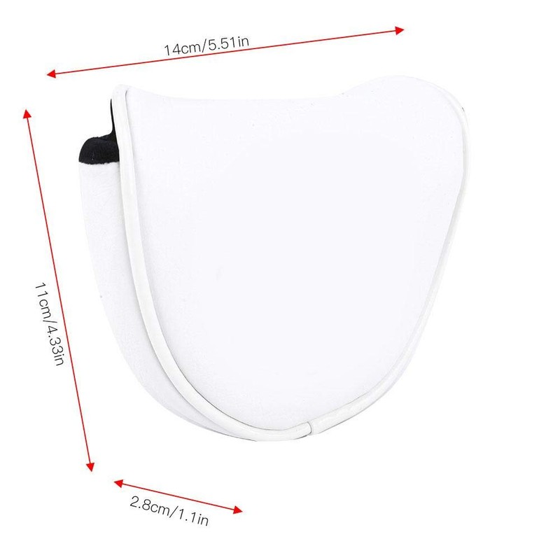 Golf Putter Head Cover Leather Half Mallet Golf Small Headcover