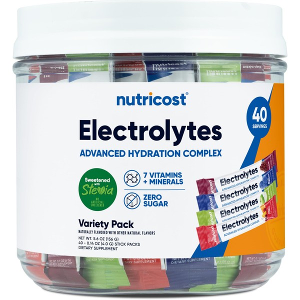 Nutricost Nutricost Electrolytes Complex, Variety Pack Flavored, 40 Stickpacks -
