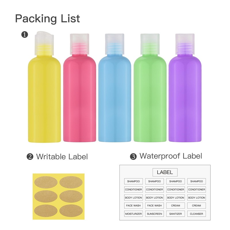 Travel Bottles for Toiletries 3.4 oz - Travel Size Containers