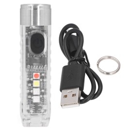 Keychain Flashlight 10 Lighting Modes 5LED TYPE C Fast Charging IP65 Waterproof Portable Keychain Light with Magnetic Base White