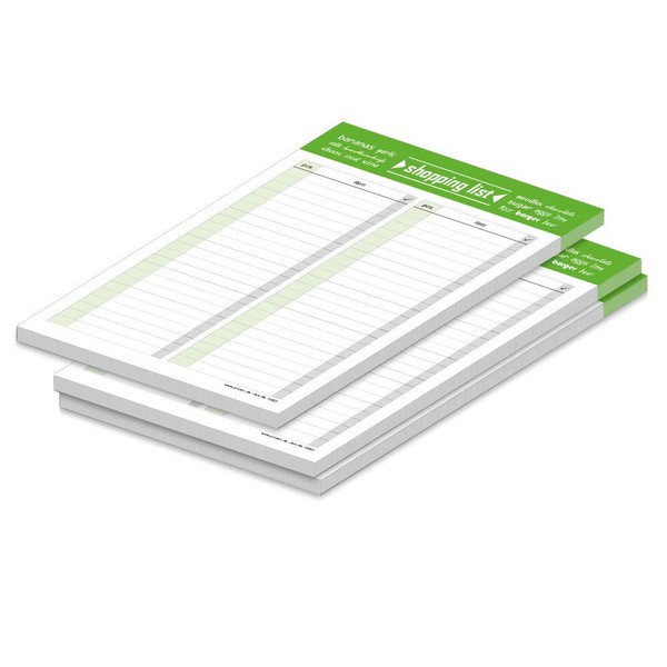 PRICARO Shopping List "Typo", green, A5, set of 3