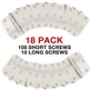 18 Pack Nickel Door Hinges Brushed Nickel 3 1/2 Interior