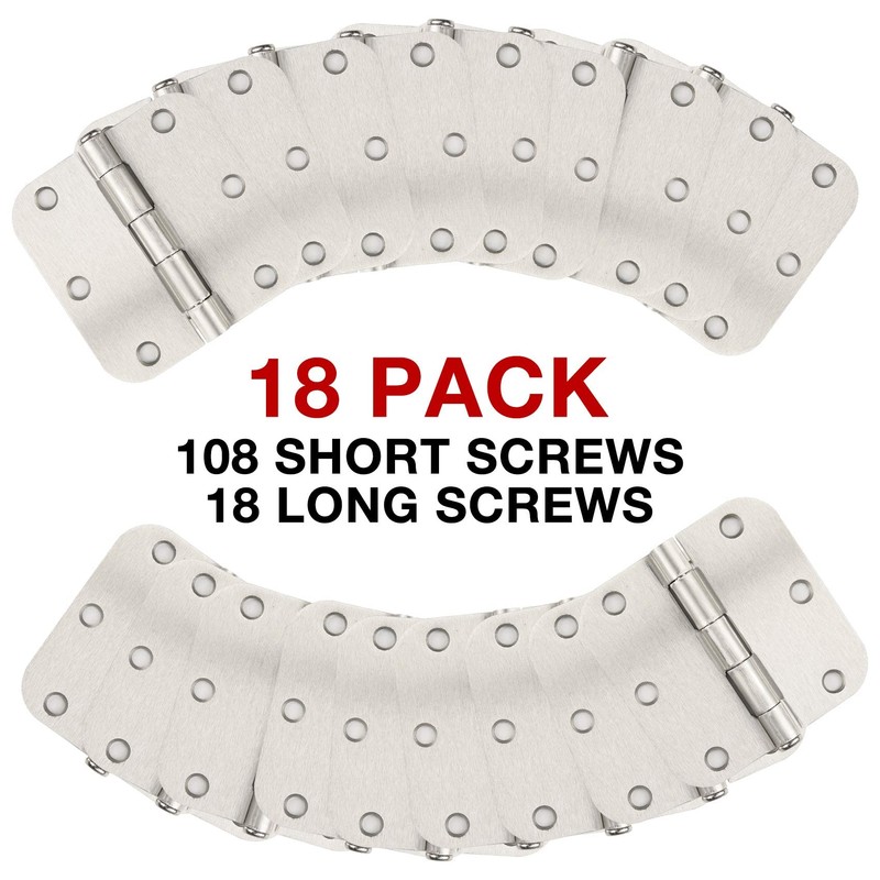 18 Pack Nickel Door Hinges Brushed Nickel 3 1/2 Interior