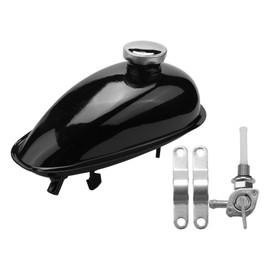 Tuperoymse 2L Motorized Bike Motorcycle Fuel Tank Fit for 49Cc 50Cc 60Cc 66Cc 80Cc Engine Motorized Bike Motorcycle Fuel Gas Tank