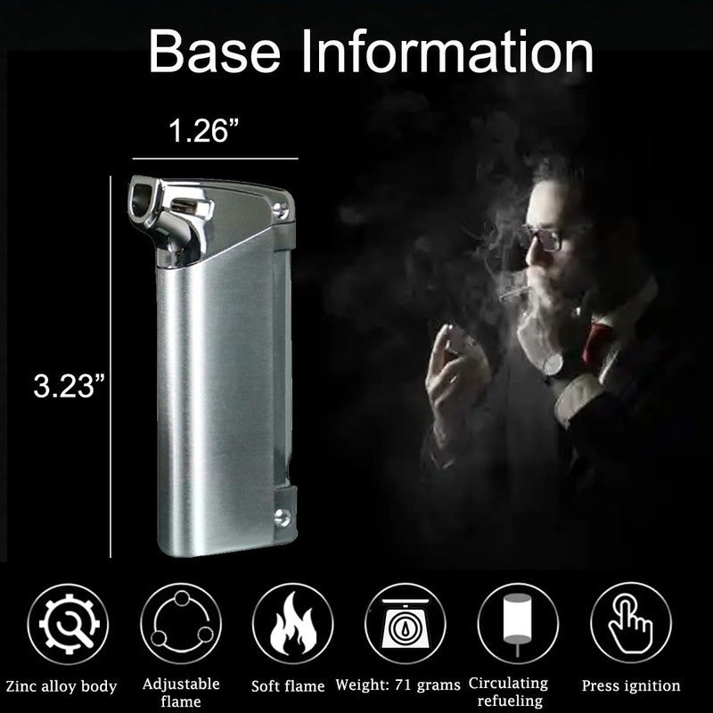 Adjustable Soft Flame Lighters, Cool Metal Gas Lighter, Open Flame