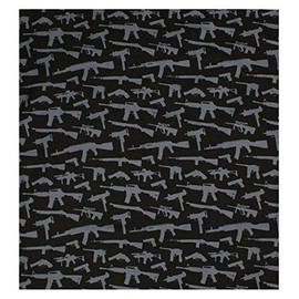 Rothco Gun Pattern Bandana, Black/Silver